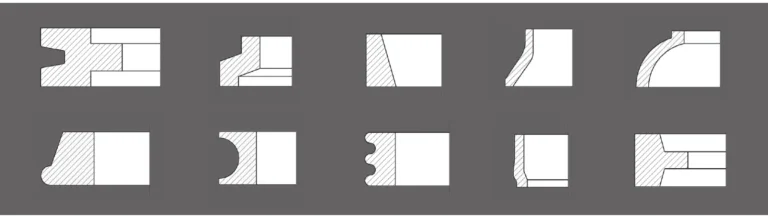 Esempi di profili laminati sagomati